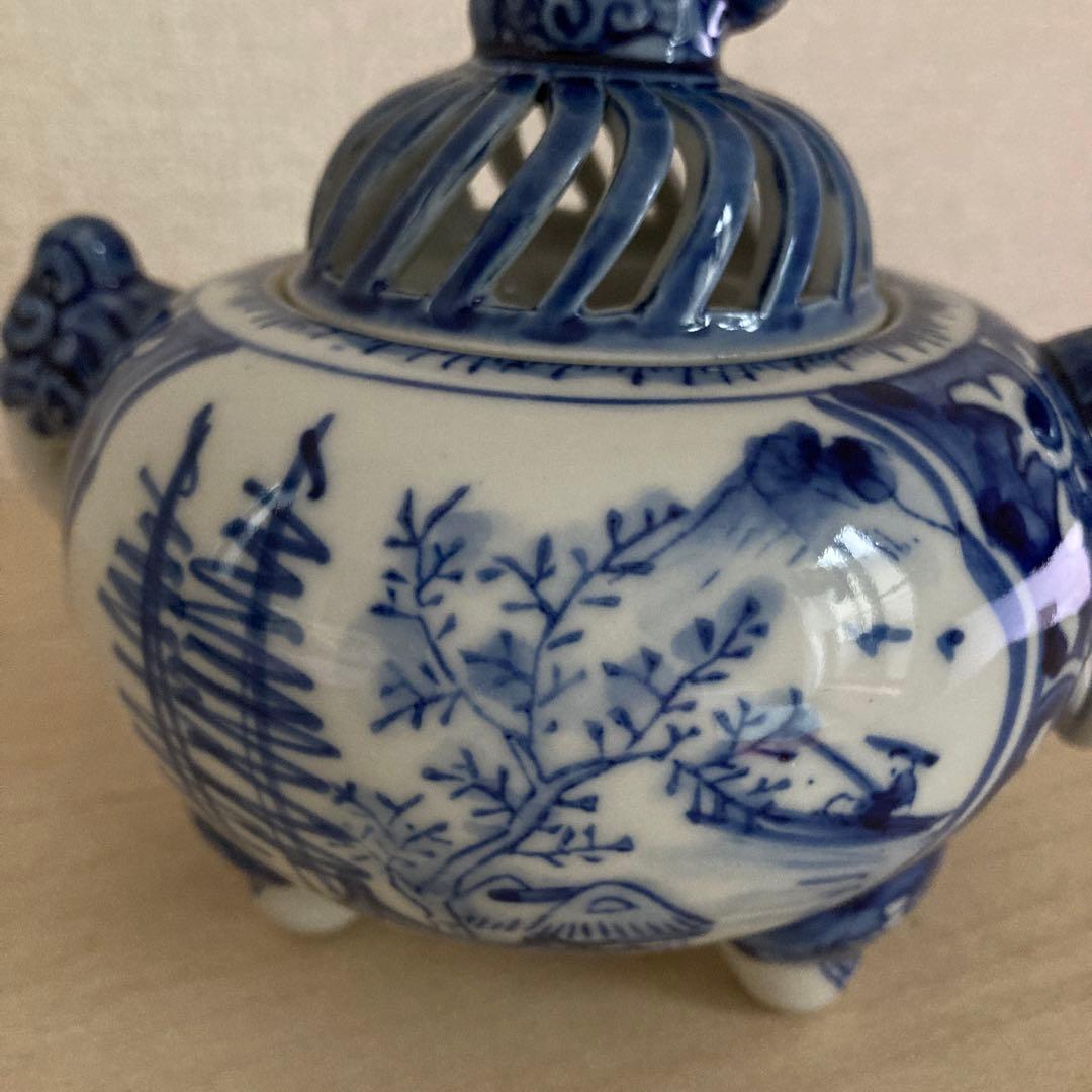 香炉　九谷焼　旭山窯
