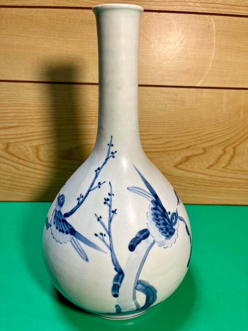 李朝染付/ 分院/ 花鳥図/ 徳利１個