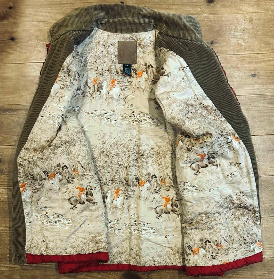 ベスト 古着 90s Lauren ローレン 赤 キルティング XL 極美品