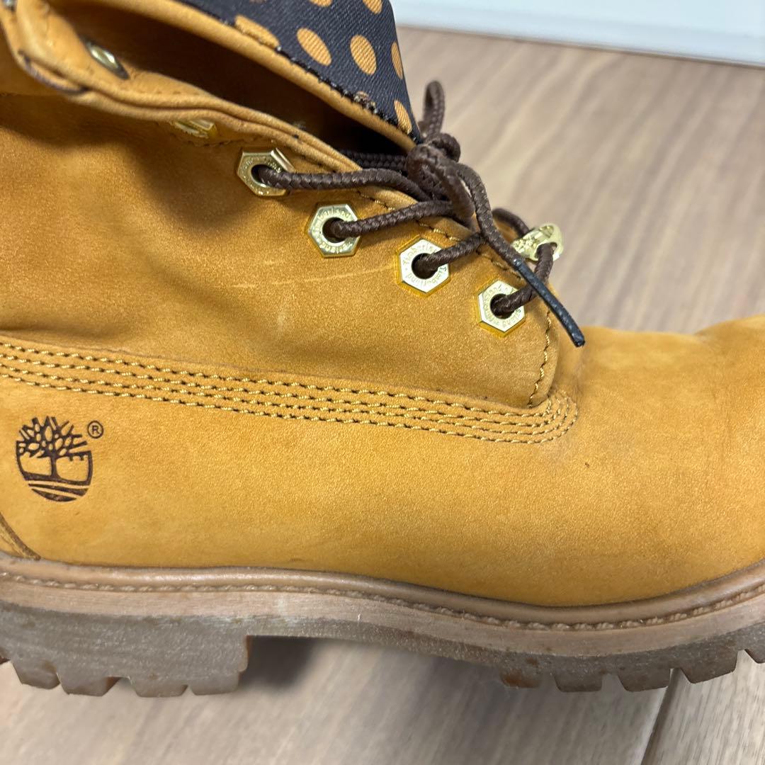 Timberland ブーツ ベージュ ドット柄　レディース23cm 即購入OK
