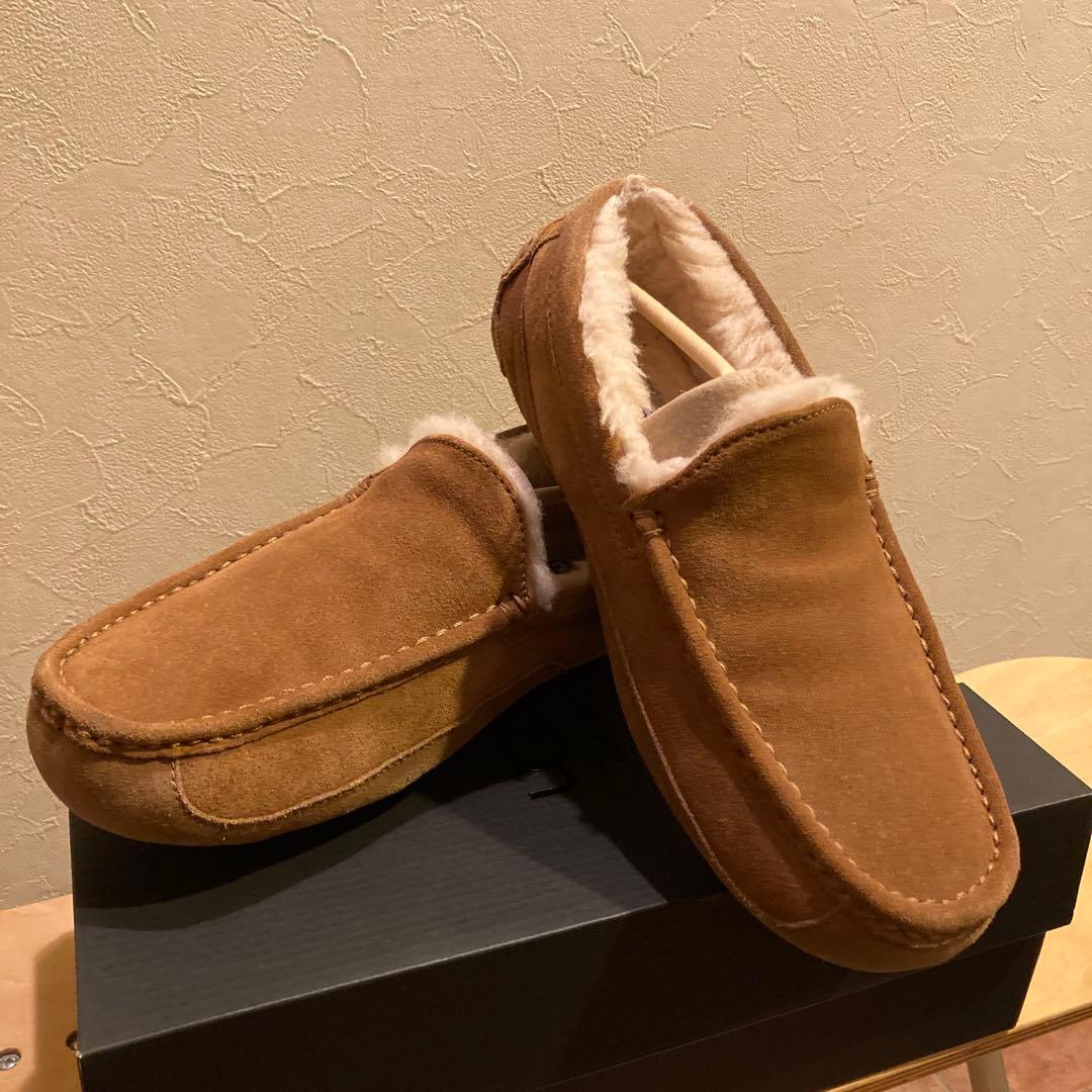 UGG アグ モカシン ムートンシューズ 27cm メンズブラウン