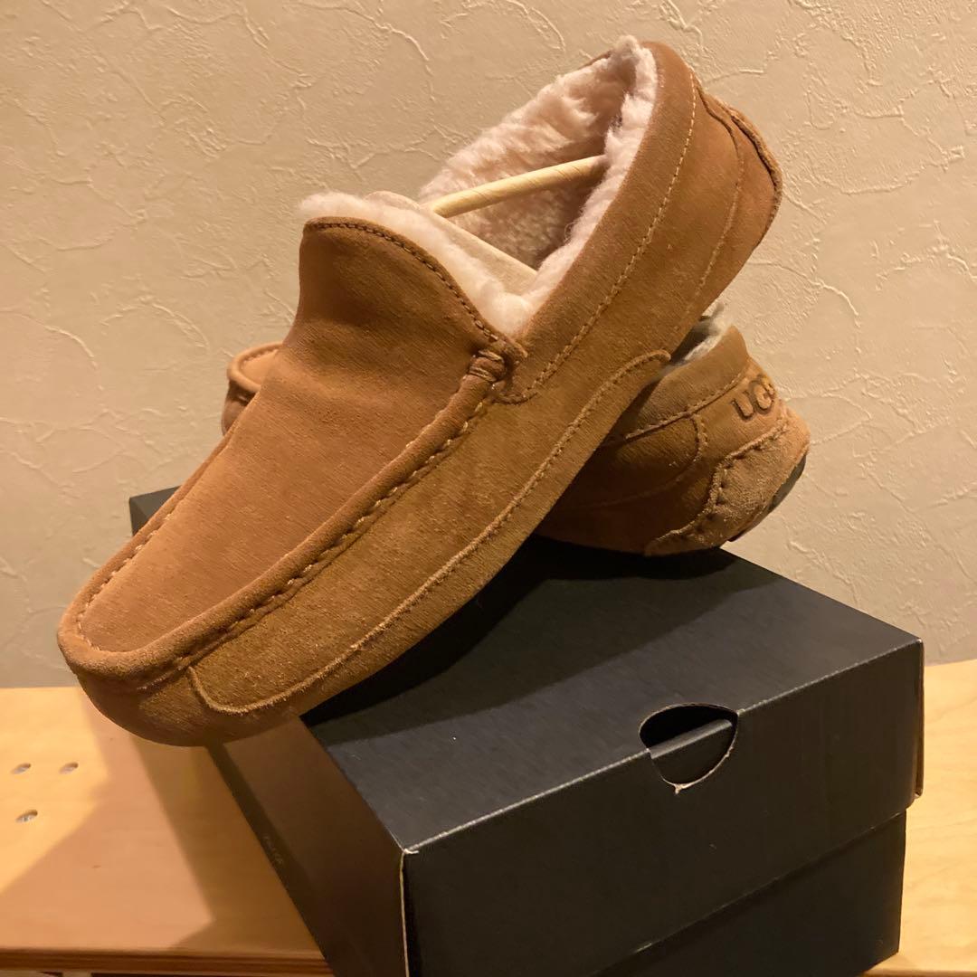 UGG アグ モカシン ムートンシューズ 27cm メンズブラウン