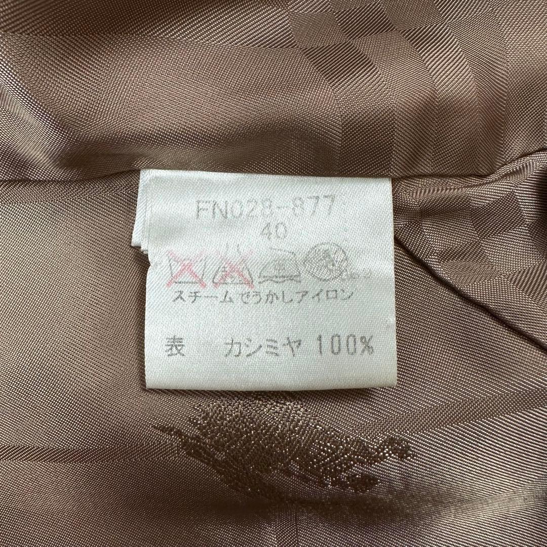 バーバリーロンドン　ステンカラーコート　カシミヤ100%　ホースロゴ　40