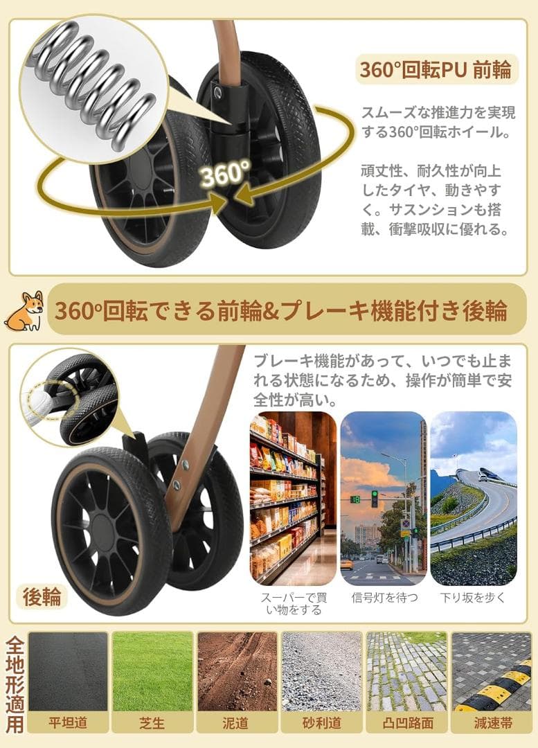 新品 MILA&LOUIS 中型犬ペットカート 最大4匹 耐荷重30Kg