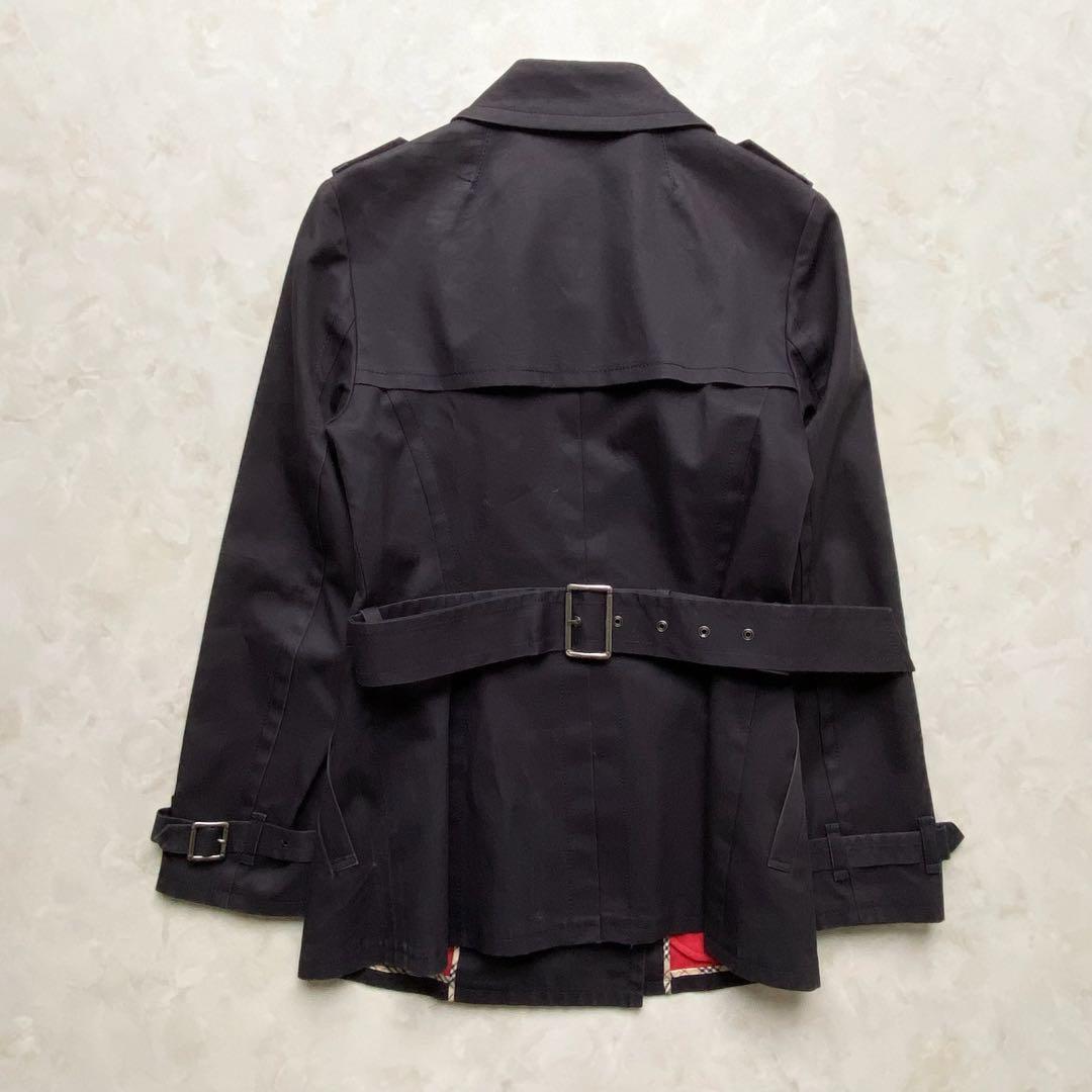BURBERRY BLUE バーバリー ノバチェックショートトレンチ M