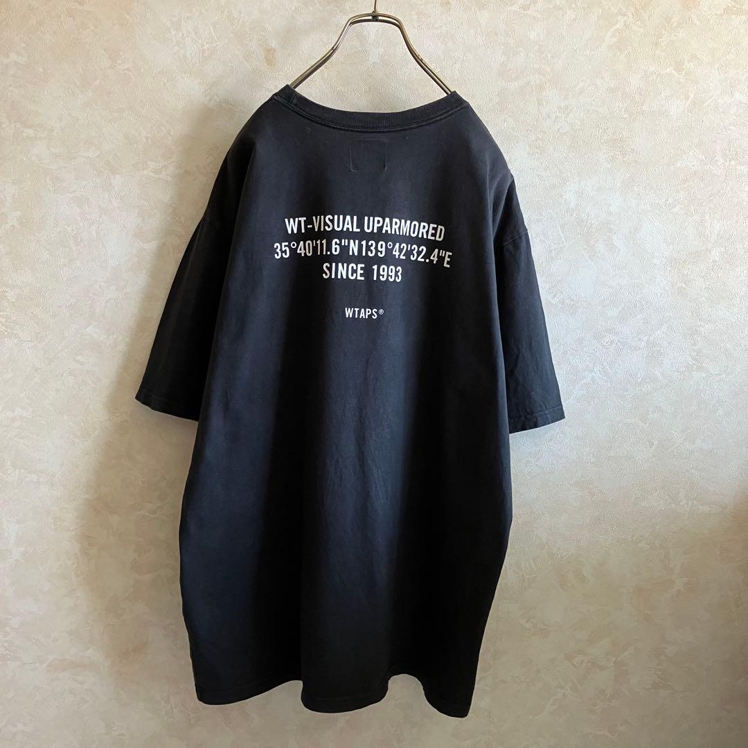 古着 日本製 wtaps ダブルタップス 両面ロゴtシャツ 黒 XL