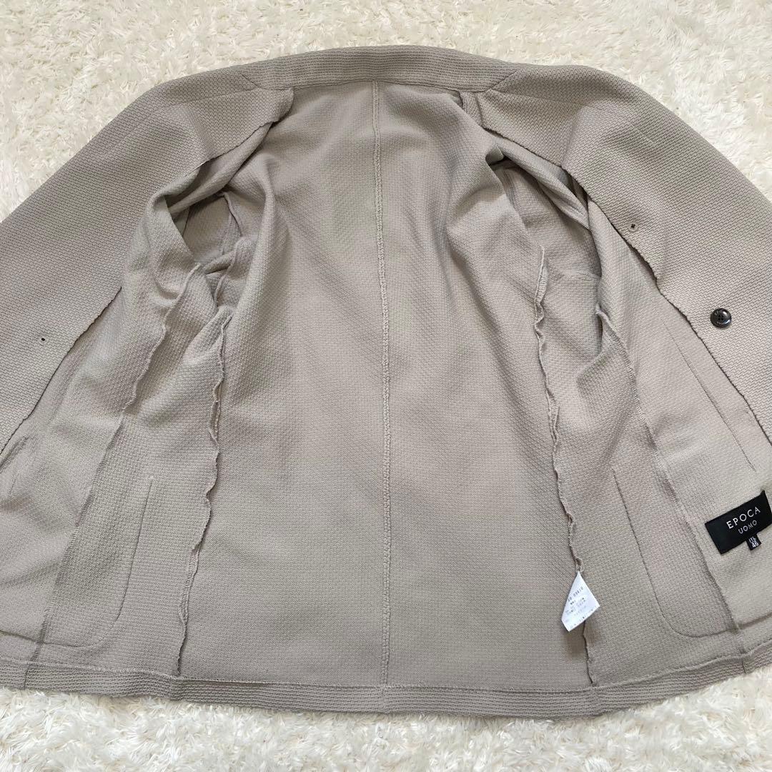 未使用級✨️24SS エポカウォモ ダブルブレストニットジャケット ベージュ 46