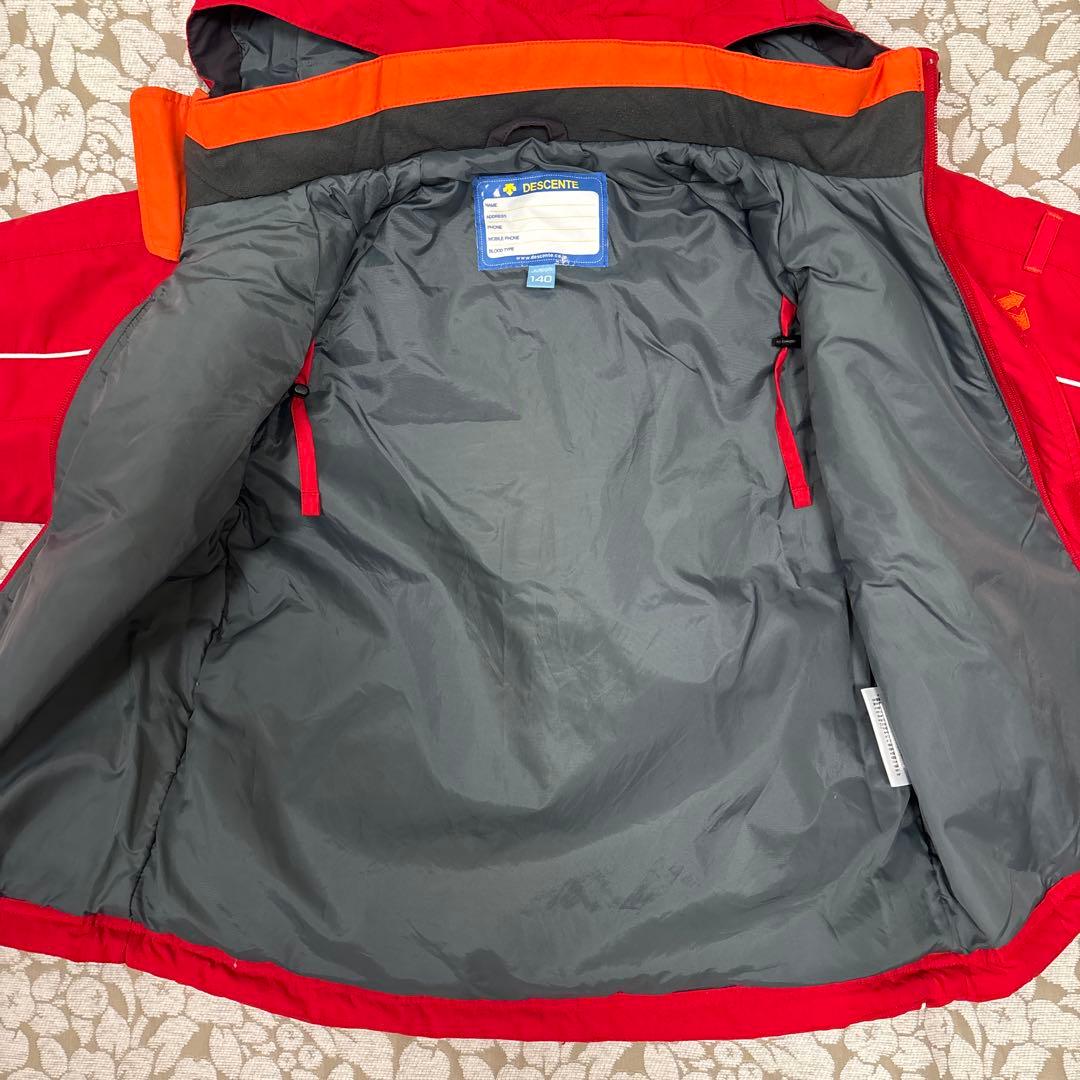 DESCENTE 子ども用スキーウェア 140サイズ 赤