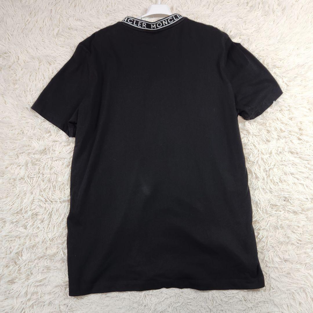 希少サイズ MONCLER ネックロゴ　半袖Tシャツ　ブラック　黒　2XLサイズ