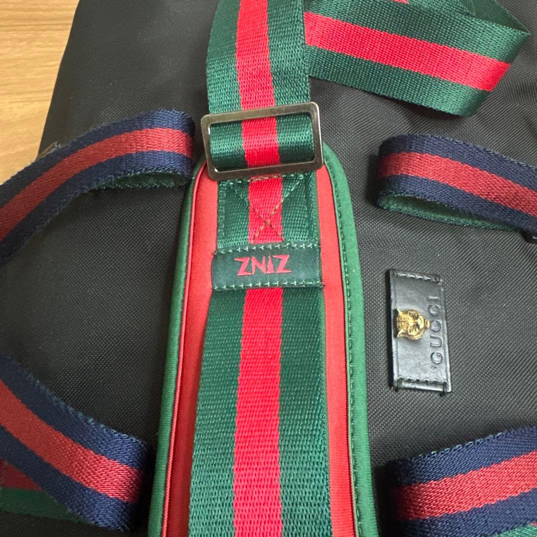 GUCCI テクノキャンバス　ダッフルバック　ボストンバック　シェリーライン　黒