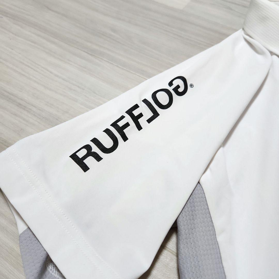 ☆RUFFLOG☆ゴルフTC S/S POLOドローコード L ホワイト×グレー