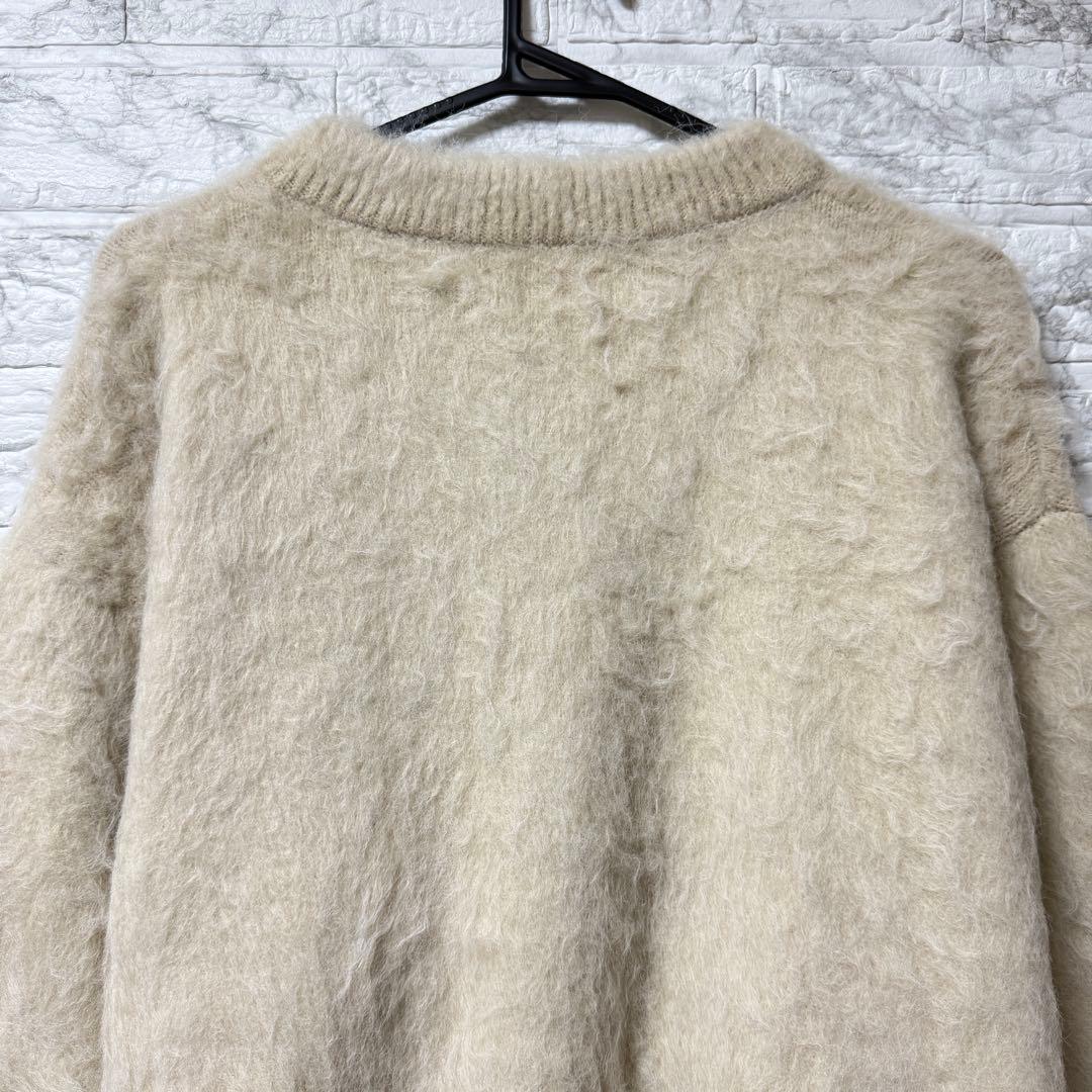 【美品】アダムエロペ アルパカフラッフィーカーディガン ベージュ F