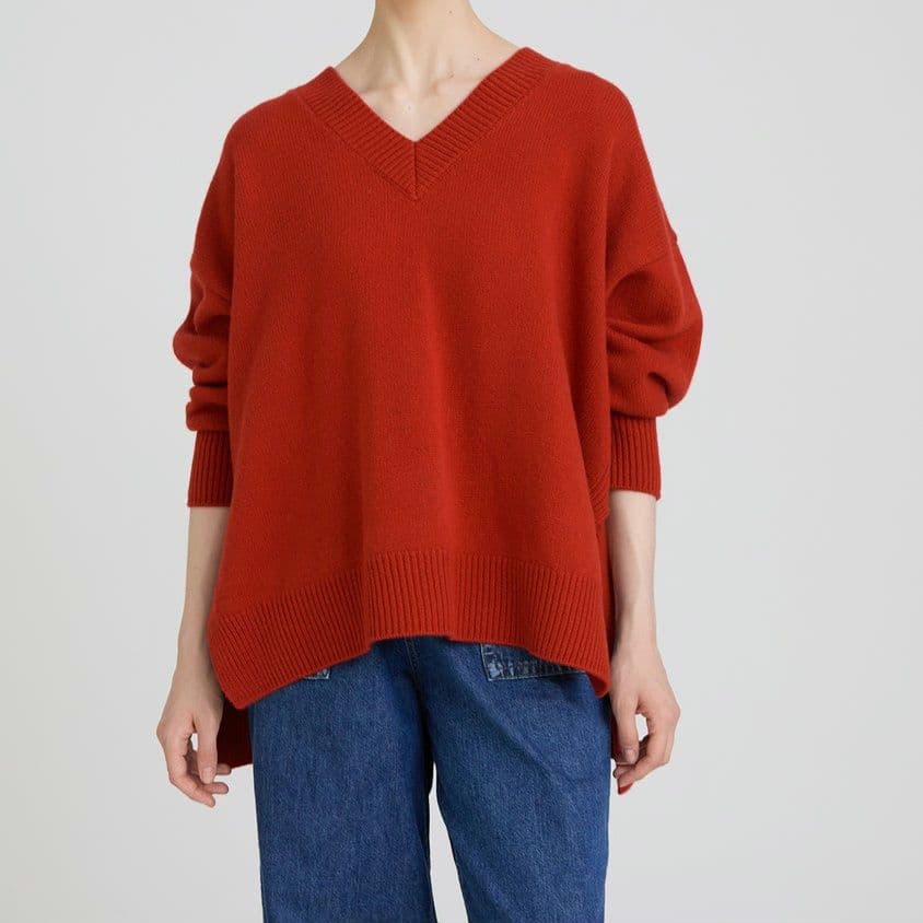 24AW/未使用/HOUSEOFLOTUS/ファインウールVネックプルオーバー