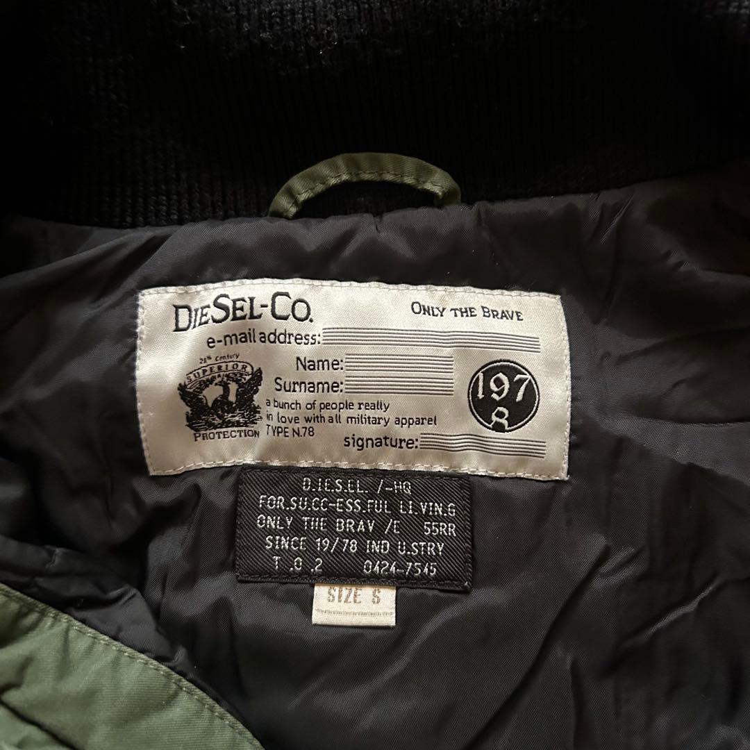 ジャケット・アウター diesel grunge fur military jacket khaki