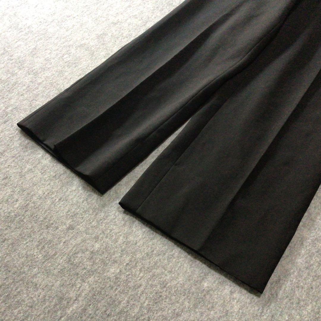 【fm】ダブルブレスト　スーツ　セットアップ　ブラック　アジャスター付き