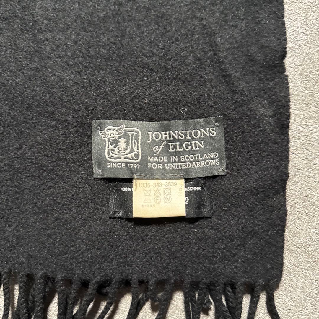 JOHNSTONS of ELGIN UNITED ARROWS マフラー 黒