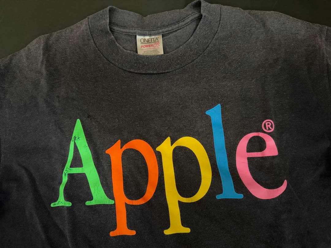 Apple Logo Print Tシャツ ONEITA L 90s