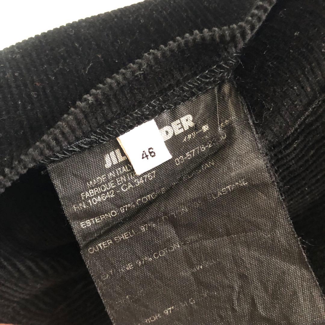 90s JIL SANDER 本人期 コーデュロイ パンツ ブラック