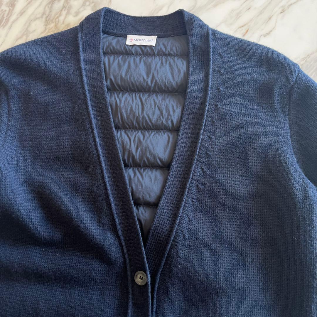 MONCLER【XS大きめレディース】HYBRID カーディガン ネイビー