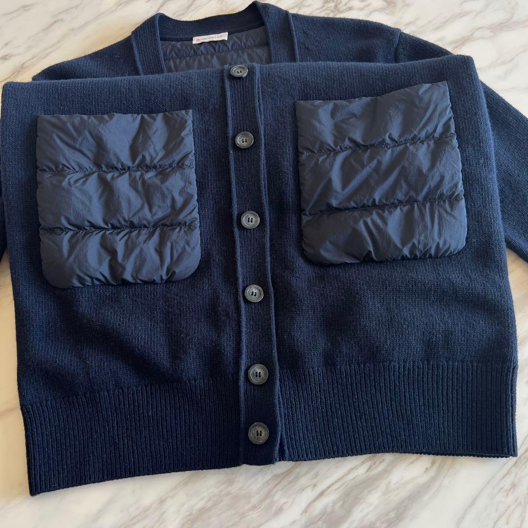MONCLER【XS大きめレディース】HYBRID カーディガン ネイビー