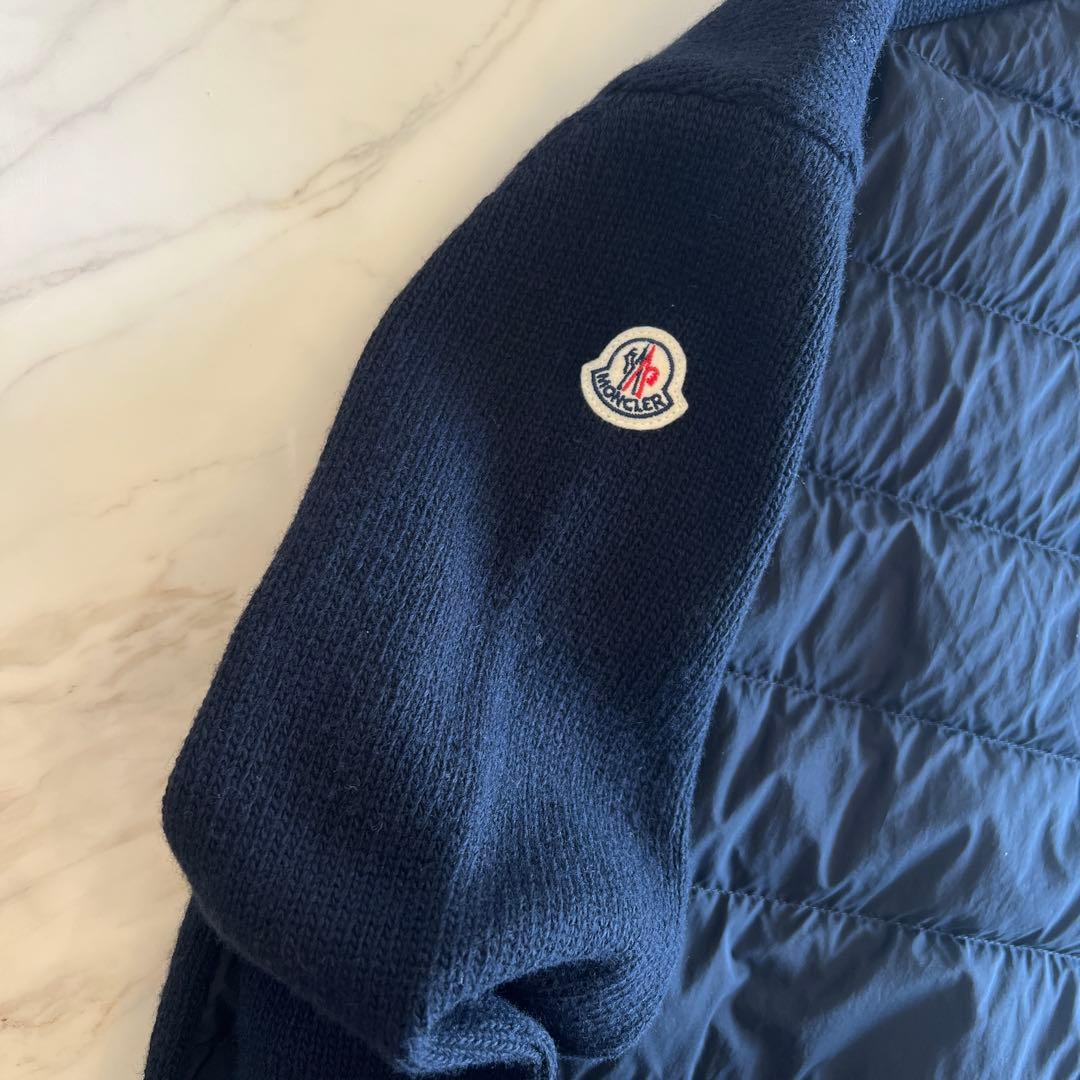 MONCLER【XS大きめレディース】HYBRID カーディガン ネイビー
