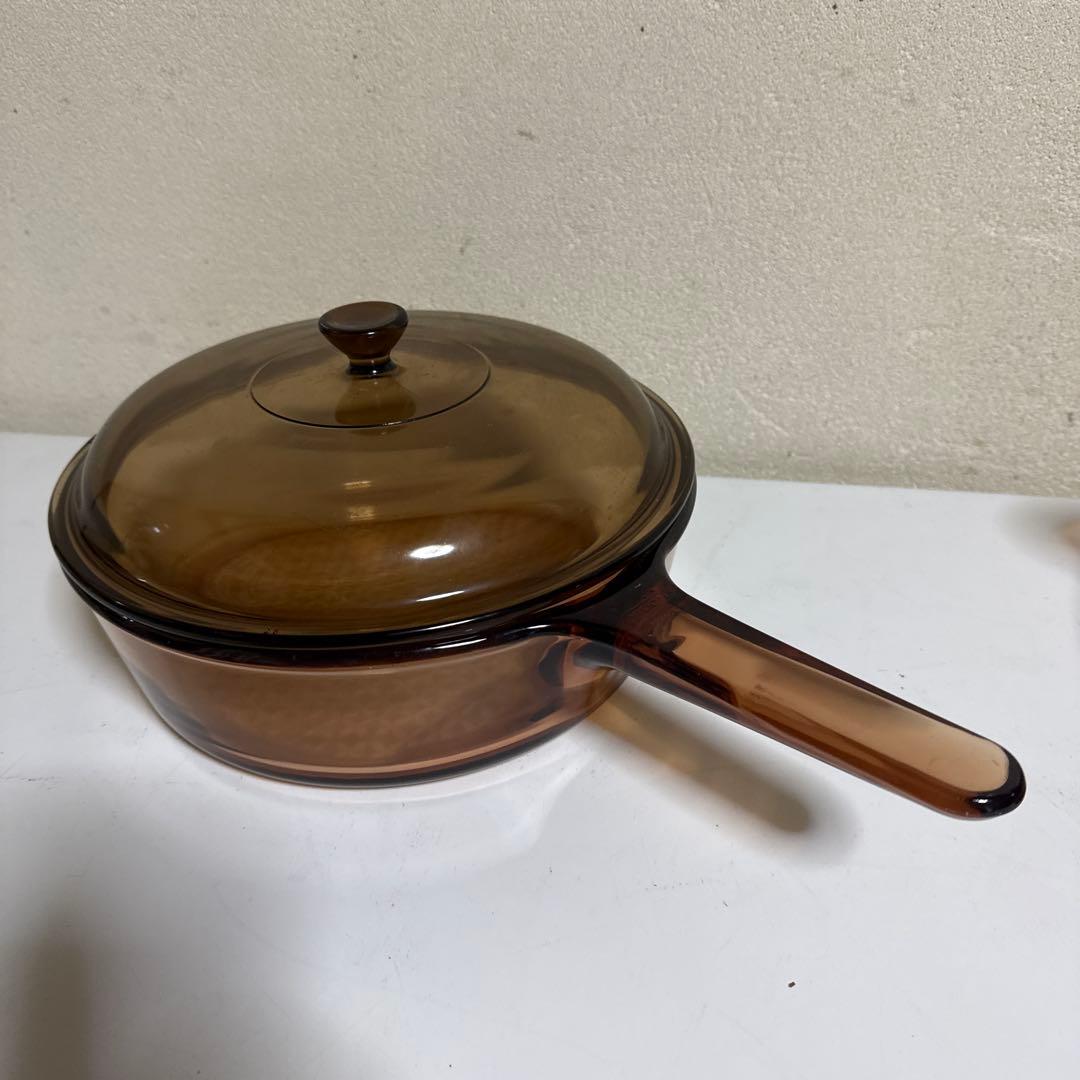保管品 VISION 両手鍋3.5L フライパン24cm 超耐熱ガラス フランス