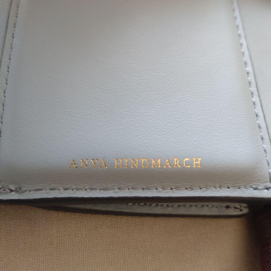【komi 】ANYA HINDMARCH バーガンディ 三つ折り財布