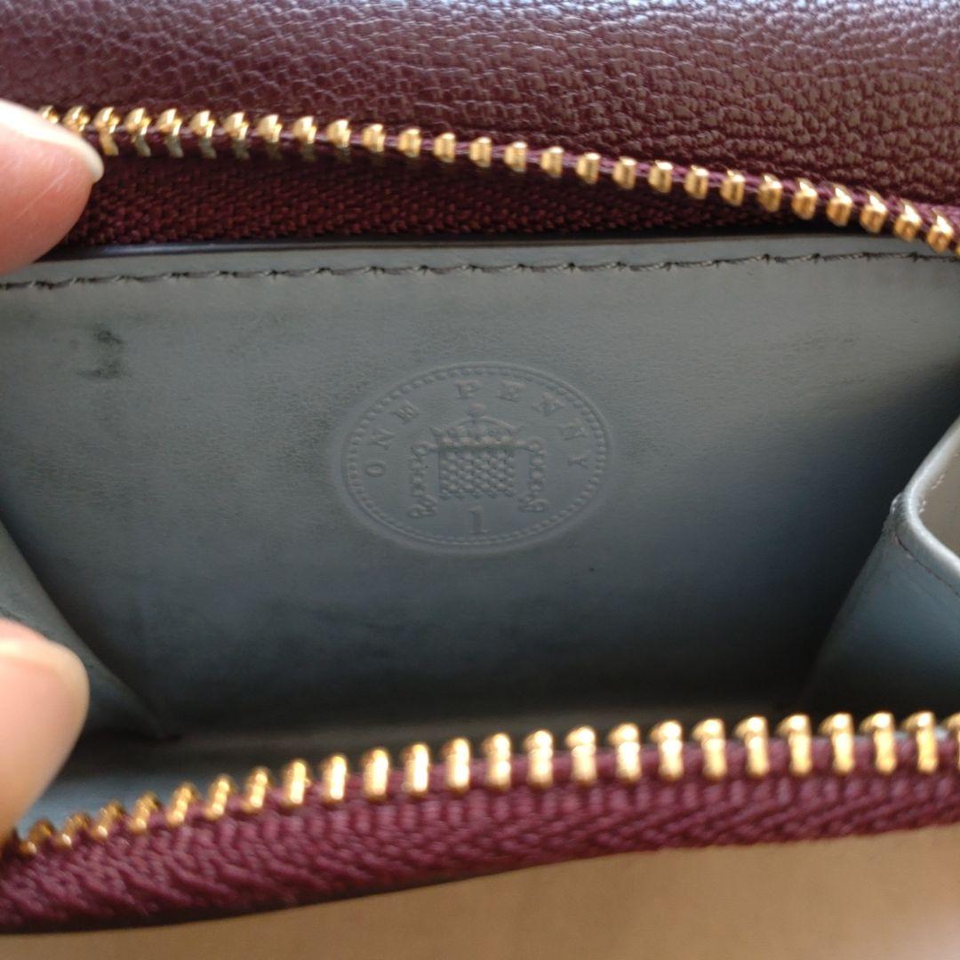 【komi 】ANYA HINDMARCH バーガンディ 三つ折り財布
