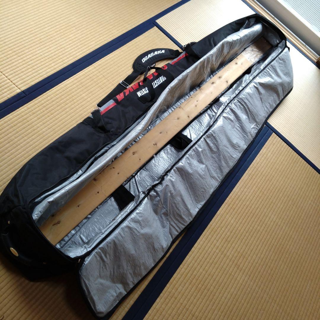 2台用OGASAKA スキー保護バッグ キャスター付き