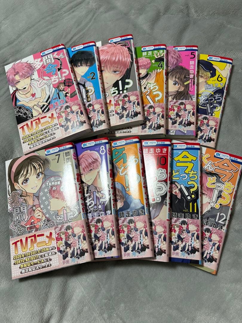 多聞くん今どっち!? 全12巻セット＋ペーパーフィギュア6枚付き