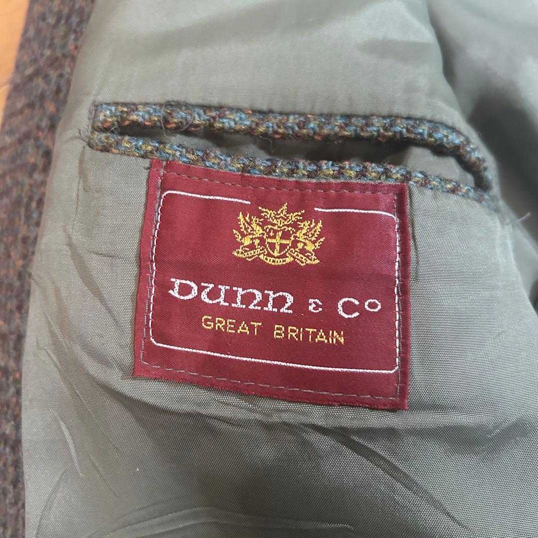 70s英国製 Dunn&Co ハリスツイード ジャケット XL相当 絶妙配色y