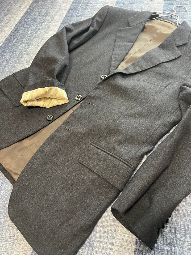 【美品】　CARUSO Zegna ウール　カシミア　3B ジャケット　ブラック