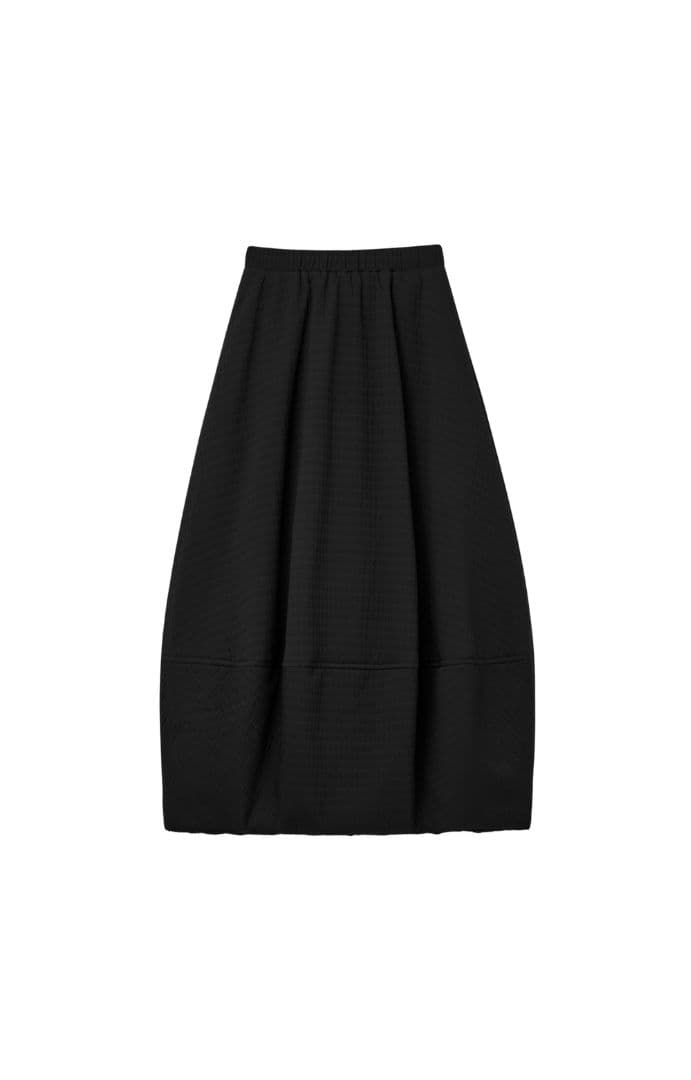 tageechita ジャガードグリッドバルーンスカート BLACK 黒