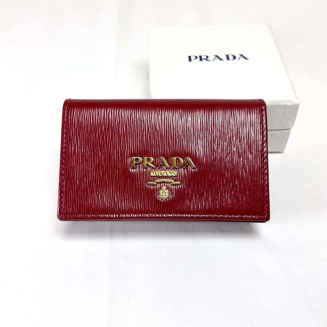 プラダ　PRADA 二つ折りカードケース　名刺入れ　サフィアーノレザー