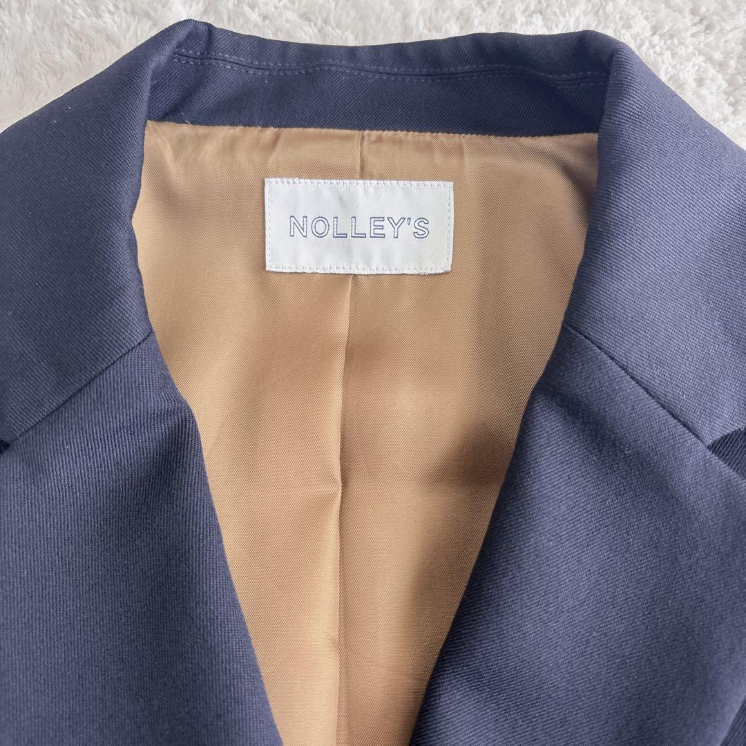 あぐ NOLLEY'S ダブルプレストジャケット 金ボタン 38 紺ブレ