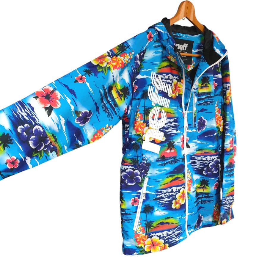 s*&様 neff アロハシャツ柄スノーボードウェア 上下セット ジャケットとハ