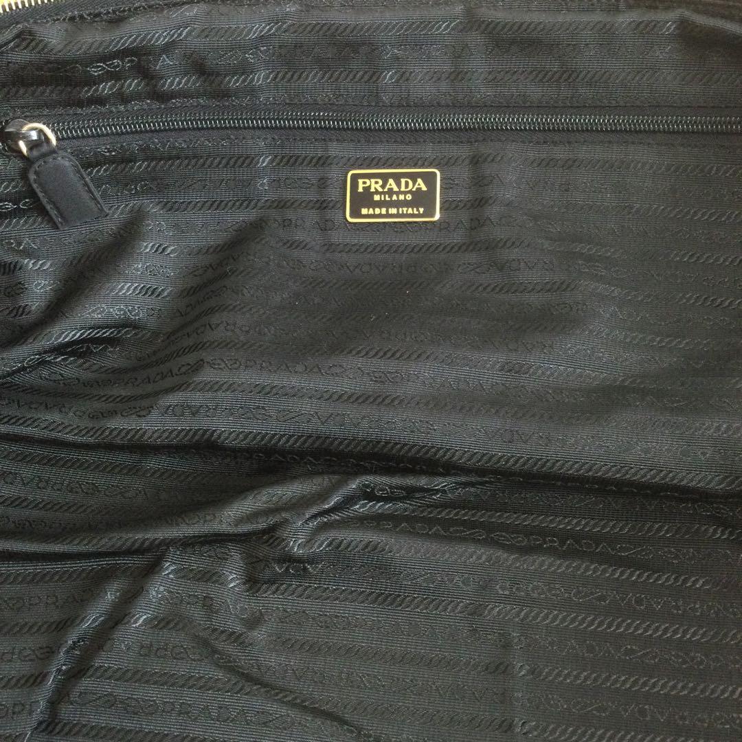 PRADA ボストンバッグ ナイロン キルティング 黒 サイズ大