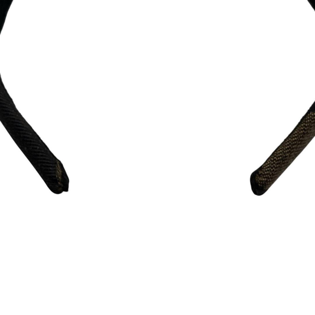 【美品】FENDI フェンディヘアバンド カチューシャ ペカン柄 ロゴ