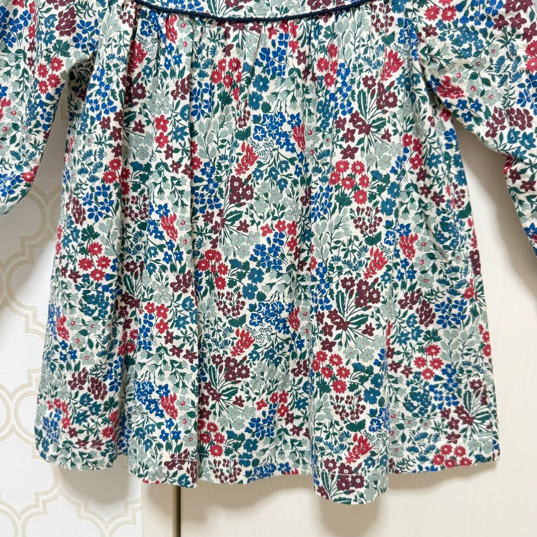 【 美品 】familiar リバティ 小花柄 ワンピース 80cm 女の子