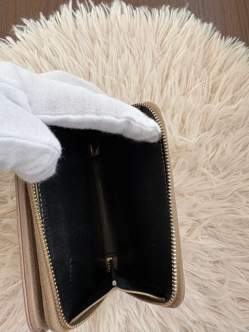 ✨YSL イヴサンローラン 財布 コンパクト ベージュ レディース