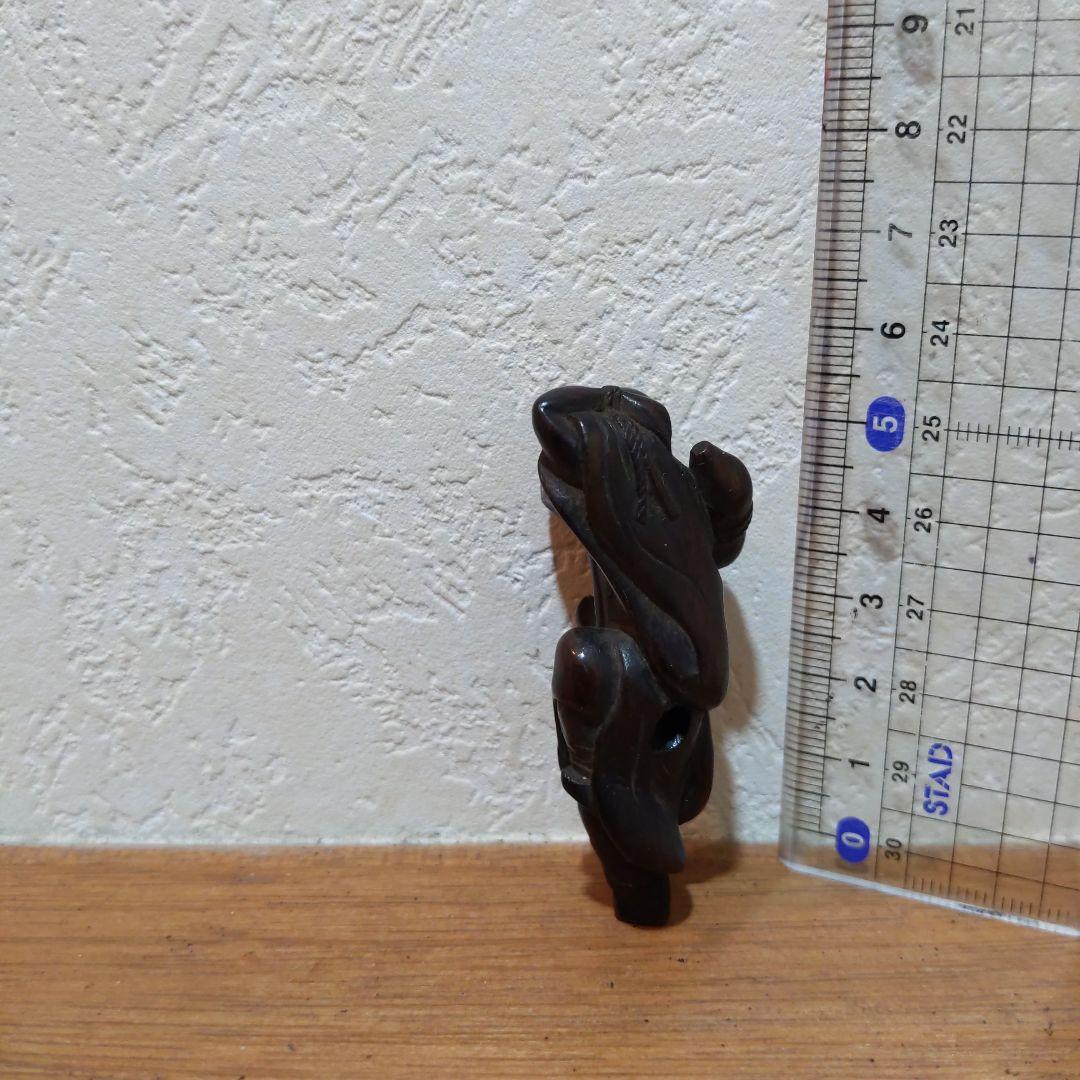時代提げ物 江戸時代木彫根付 【瓢箪仙人】高さ約5.8cm 重さ約8ｇ 魔除け