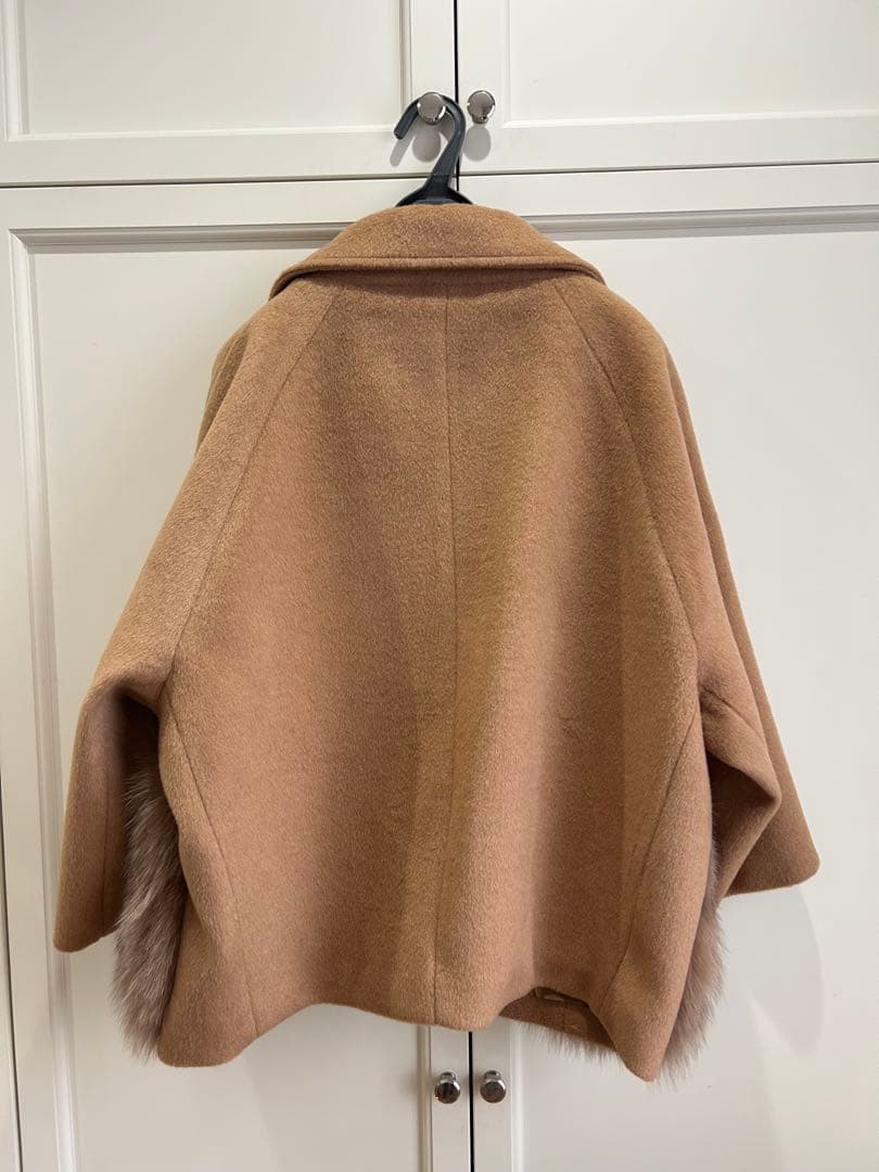 シェリエ FOX FUR pocket tailored middle coat
