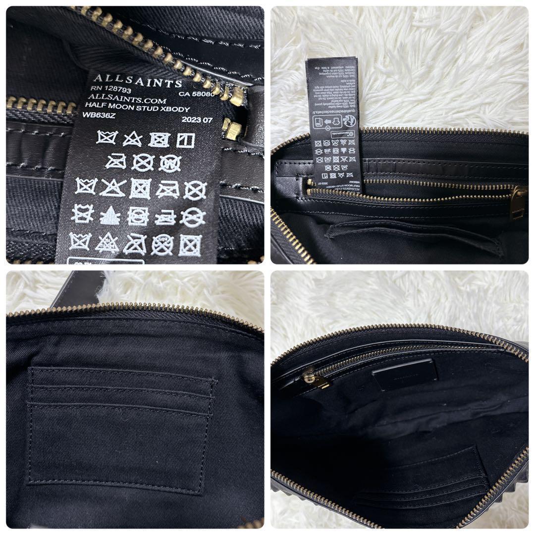バッグ ALLSAINTS HALF MOON LEATHERCROSSBODY BAG