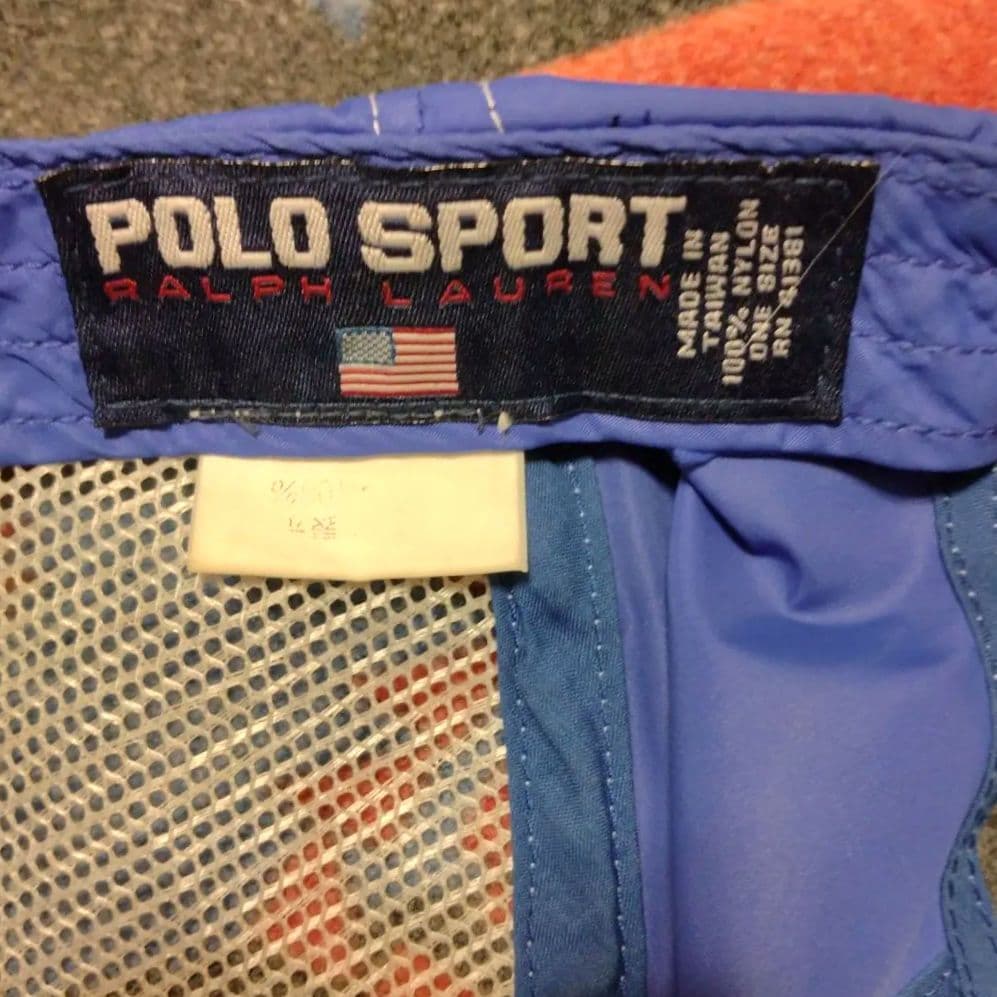 (希少) 90s Polo Sport Cap ナイロン製 サイドメッシュ