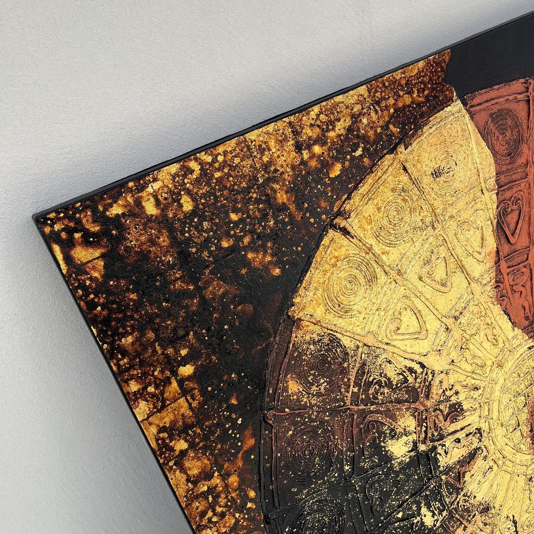 壁掛けアートインテリア モダン現代アート作品 大きな絵 90cm×90cm