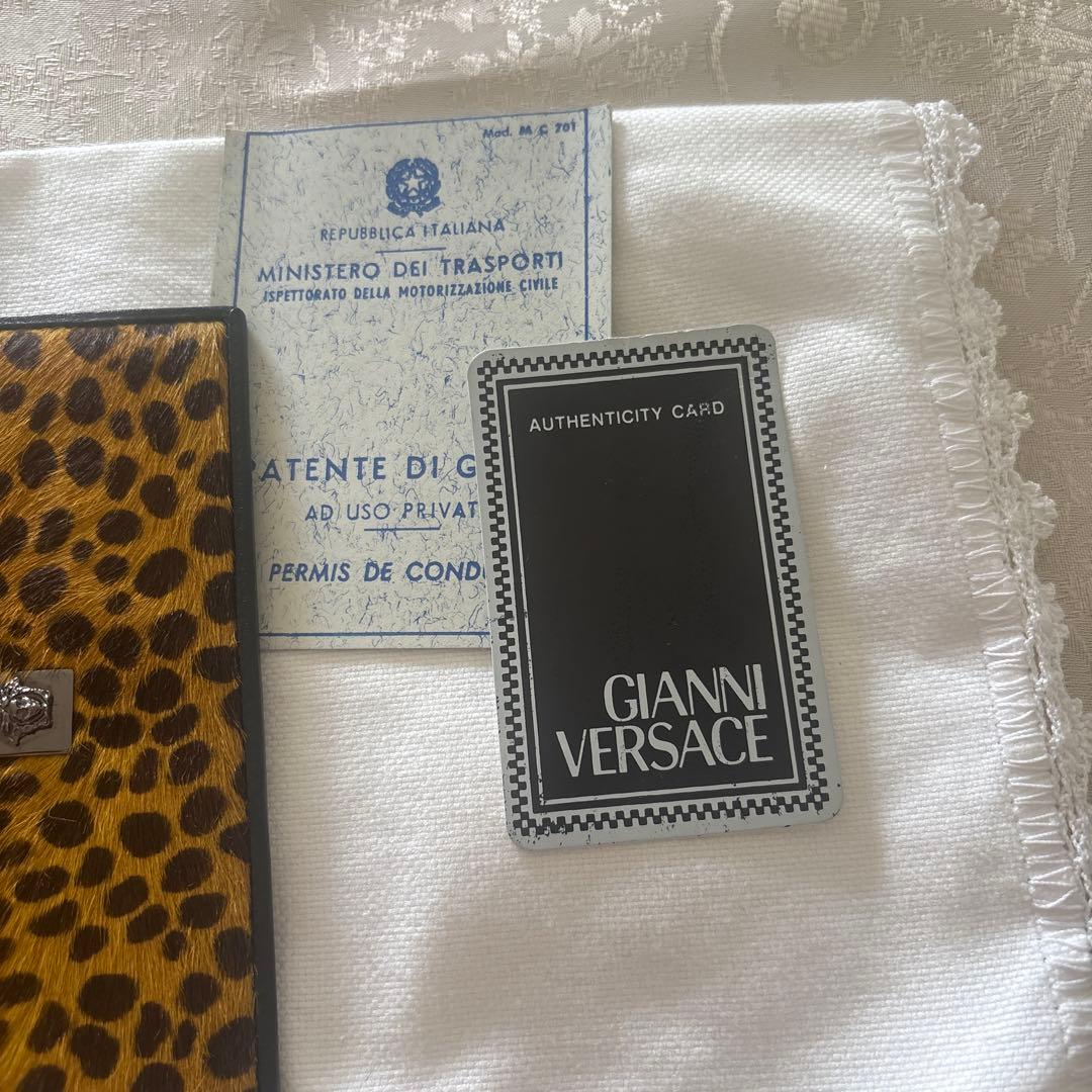 GIANNI VERSACE ヒョウ柄三つ折り財布