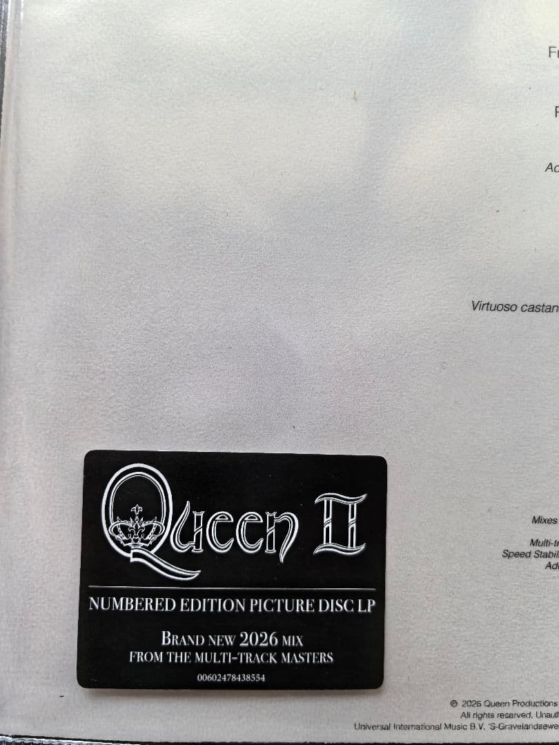 Queen Ⅱ_両面ピクチャー仕様 LP 輸入盤