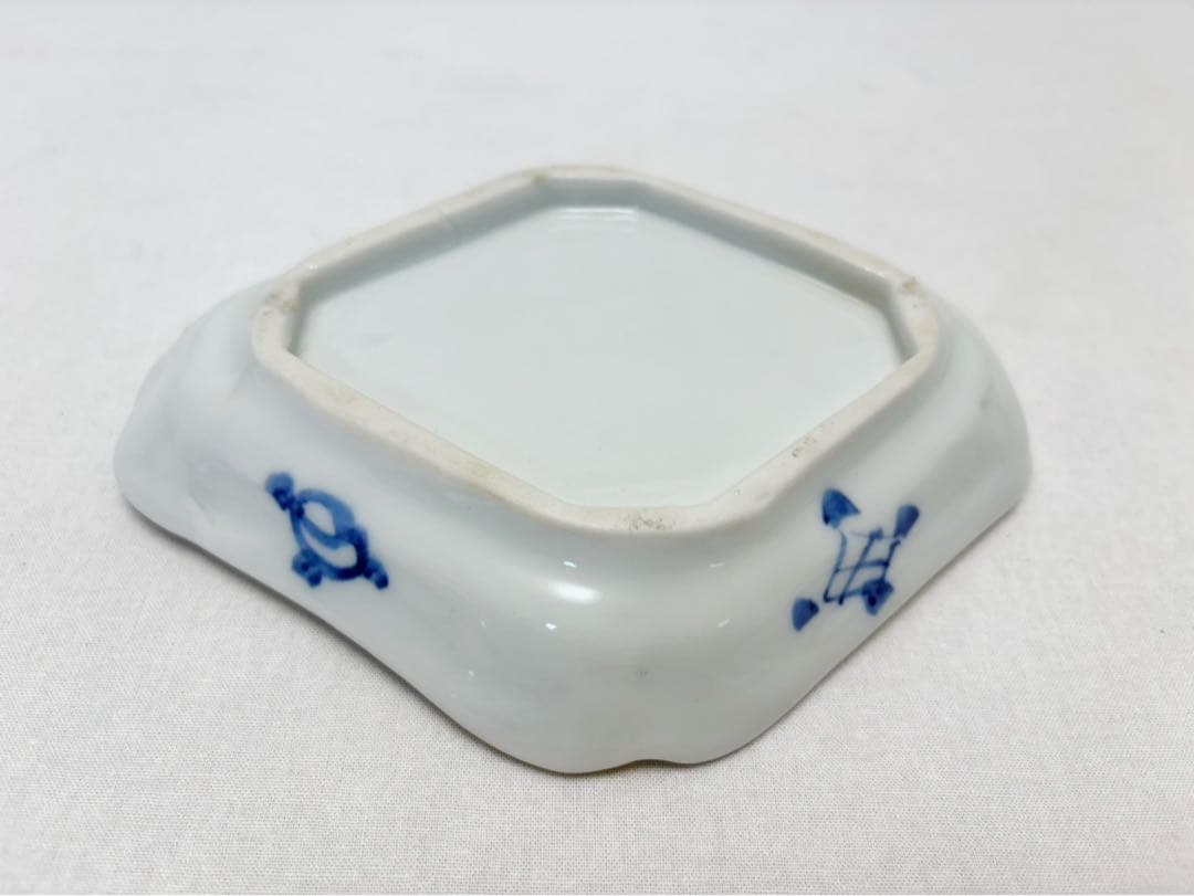 懐石道具 有田焼 松 竹 梅 色絵 菱形皿 十客組 刺身皿