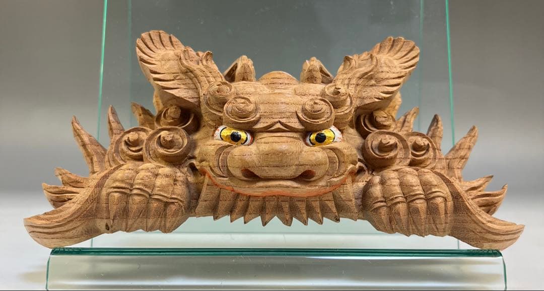 【木彫　獅噛】だんじり　魔除け　社寺彫刻　宮彫り　山車　悪疫を噛み砕く